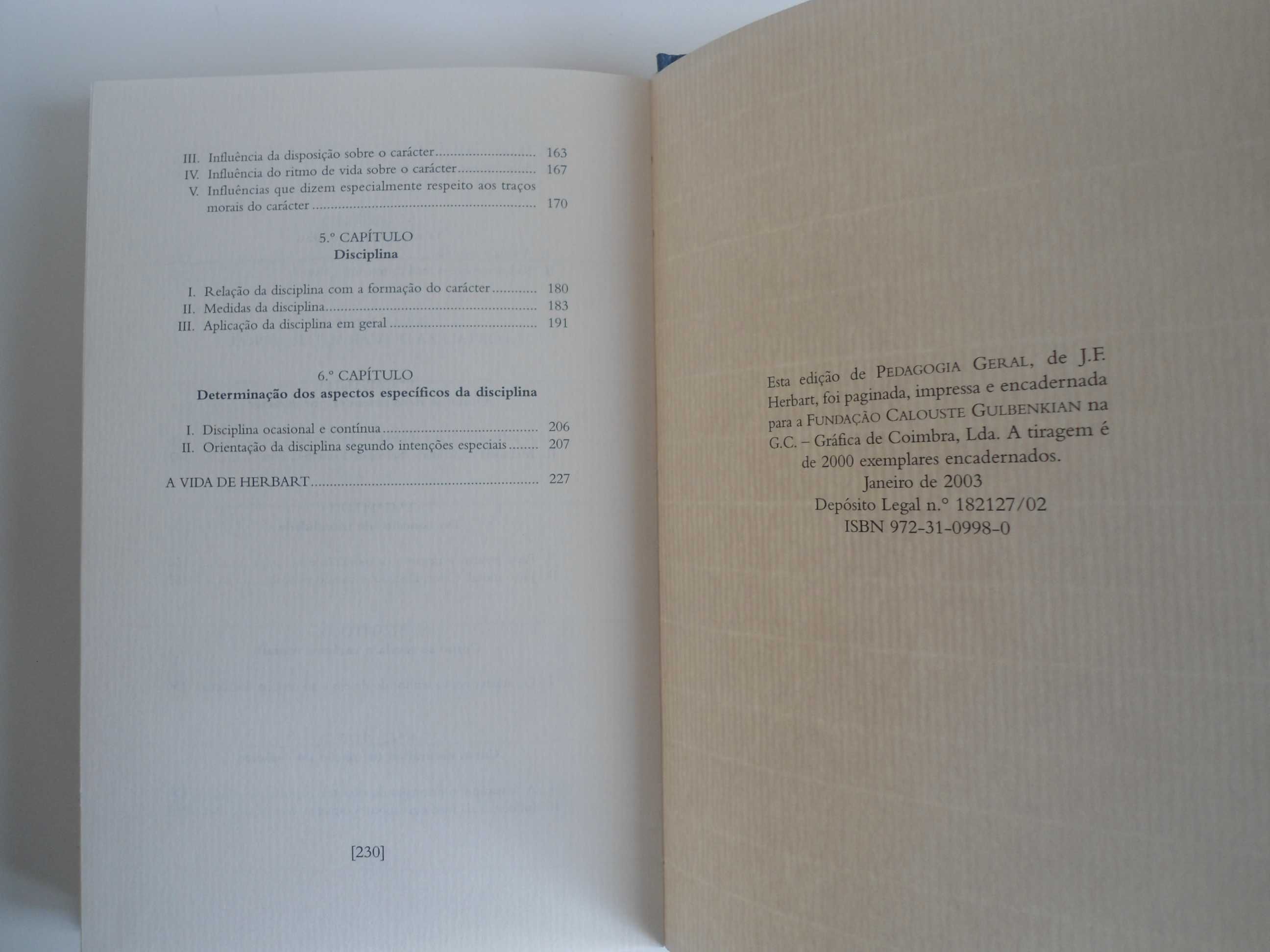 Pedagogia Geral por Johann Friedrich Herbert