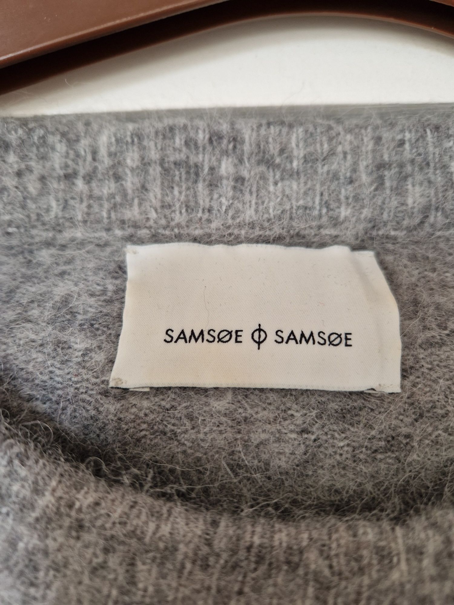 Samsoe Samsoe sweter XS/S szary alpaka wełna merino