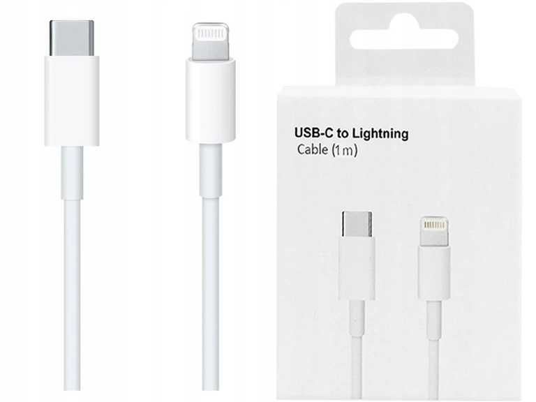 Kabel do Ładowania IPhone 7,8,X,11,12,13 Pro Ładowarka Apple 1m USB-C