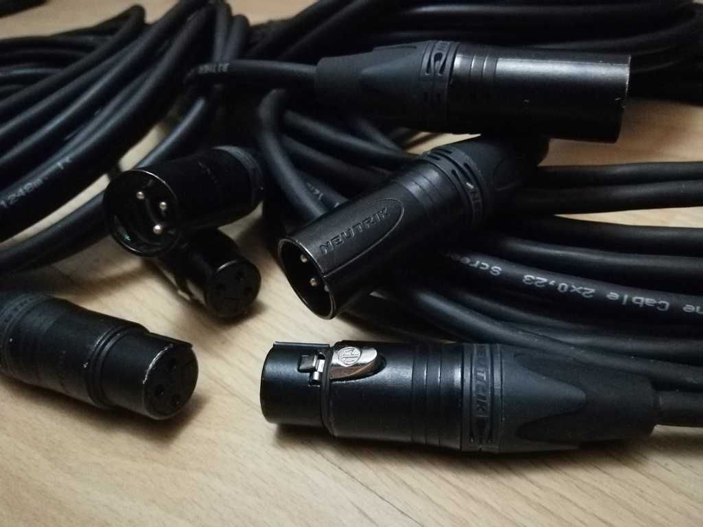 Kabel mikrofonowy XLR Neutrik 2x0,23 OFC przewód symetryczny 2x 10m