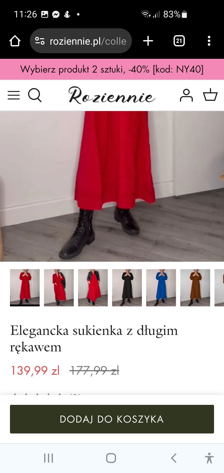 Sukienka długa Roziennie