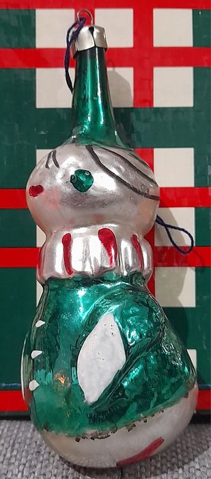 Bombka Gąska Balbinka zielona PRL ozdoba na choinkę kolekcjonerska