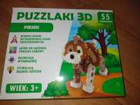 Puzzle 3D piankowe PIESEK 55 elementów