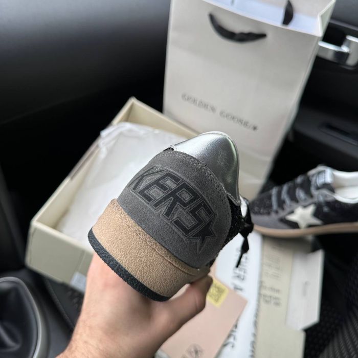 Жіночі кеди кросівки голден гуси Golden Goose black grey premium