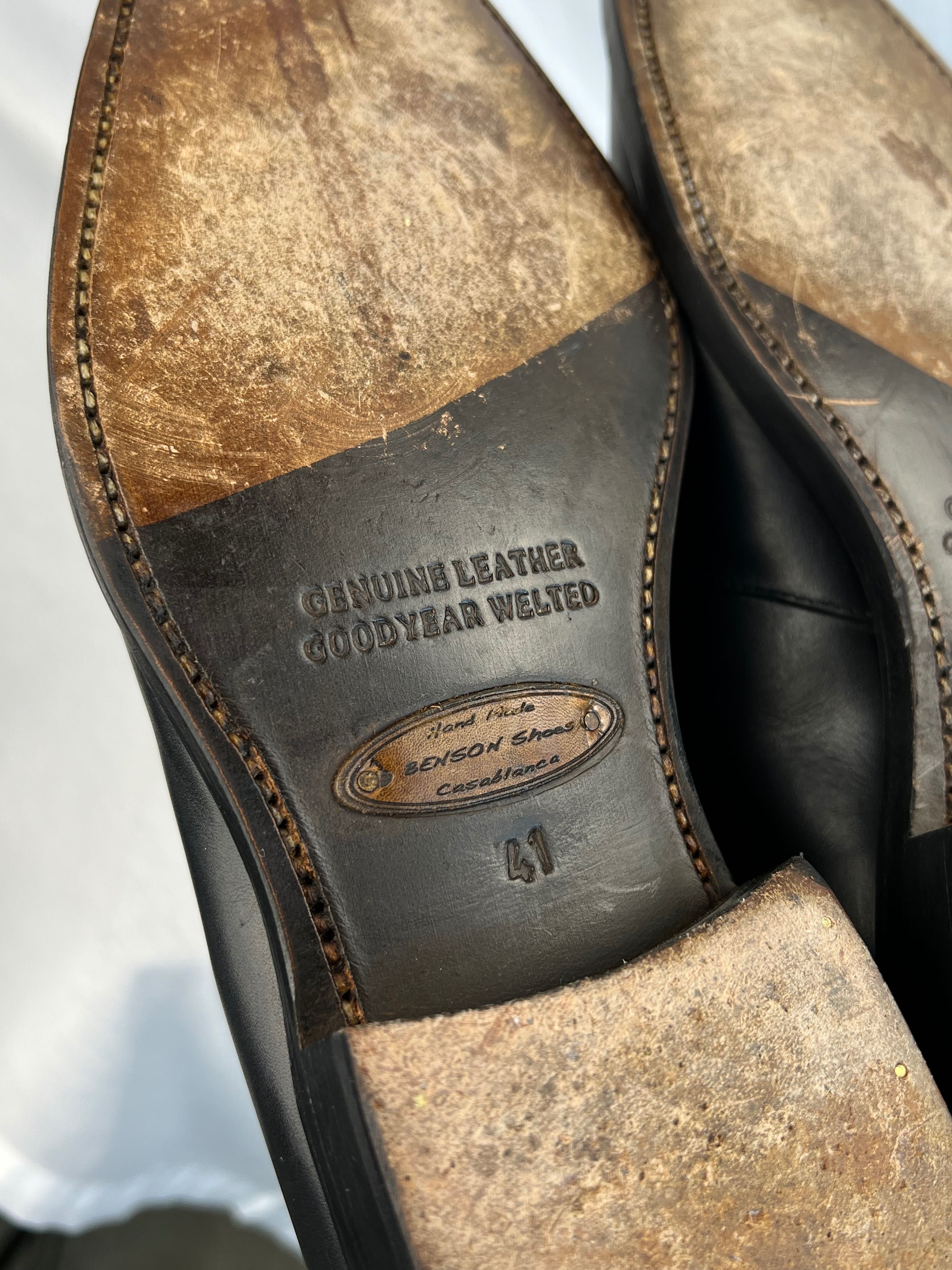 BENSON Hand Made Leather Dress Shoes шкіряні туфлі ручна робота Бенсон