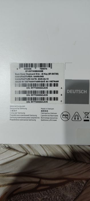 Book Cover Keyboard Slim-AI Key ef-dx720