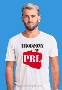 Urodzony w PRL koszulka męska nowa rozmiary S M L XL XXL XXXL 4XL 5XL