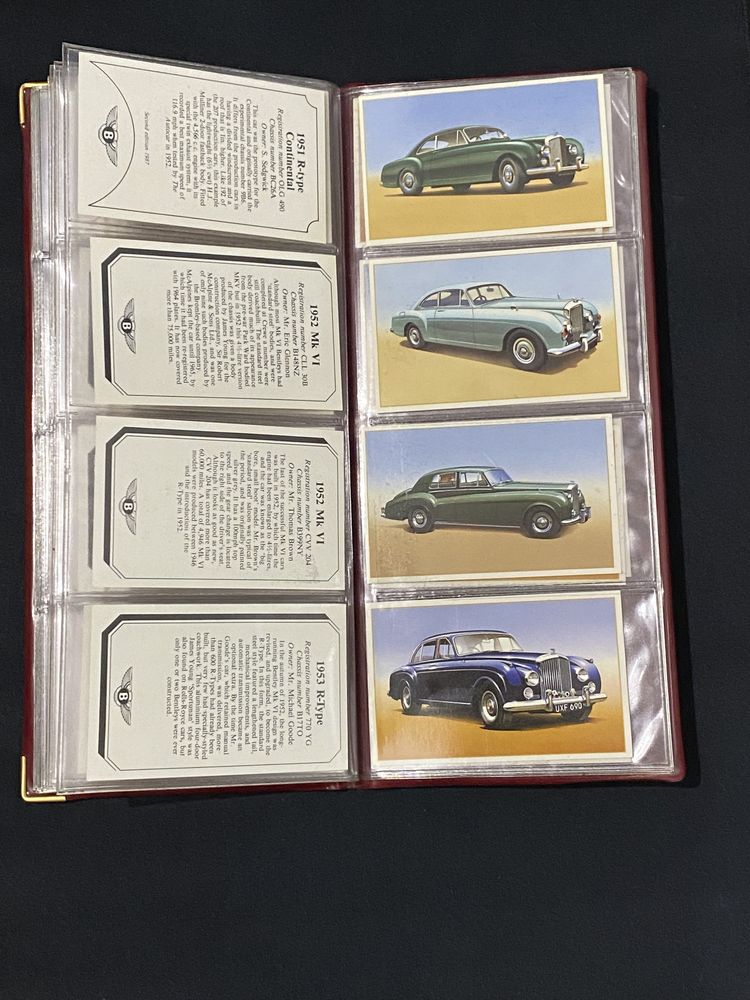 Karty kolekcjonerskie Bentley Motors vintage