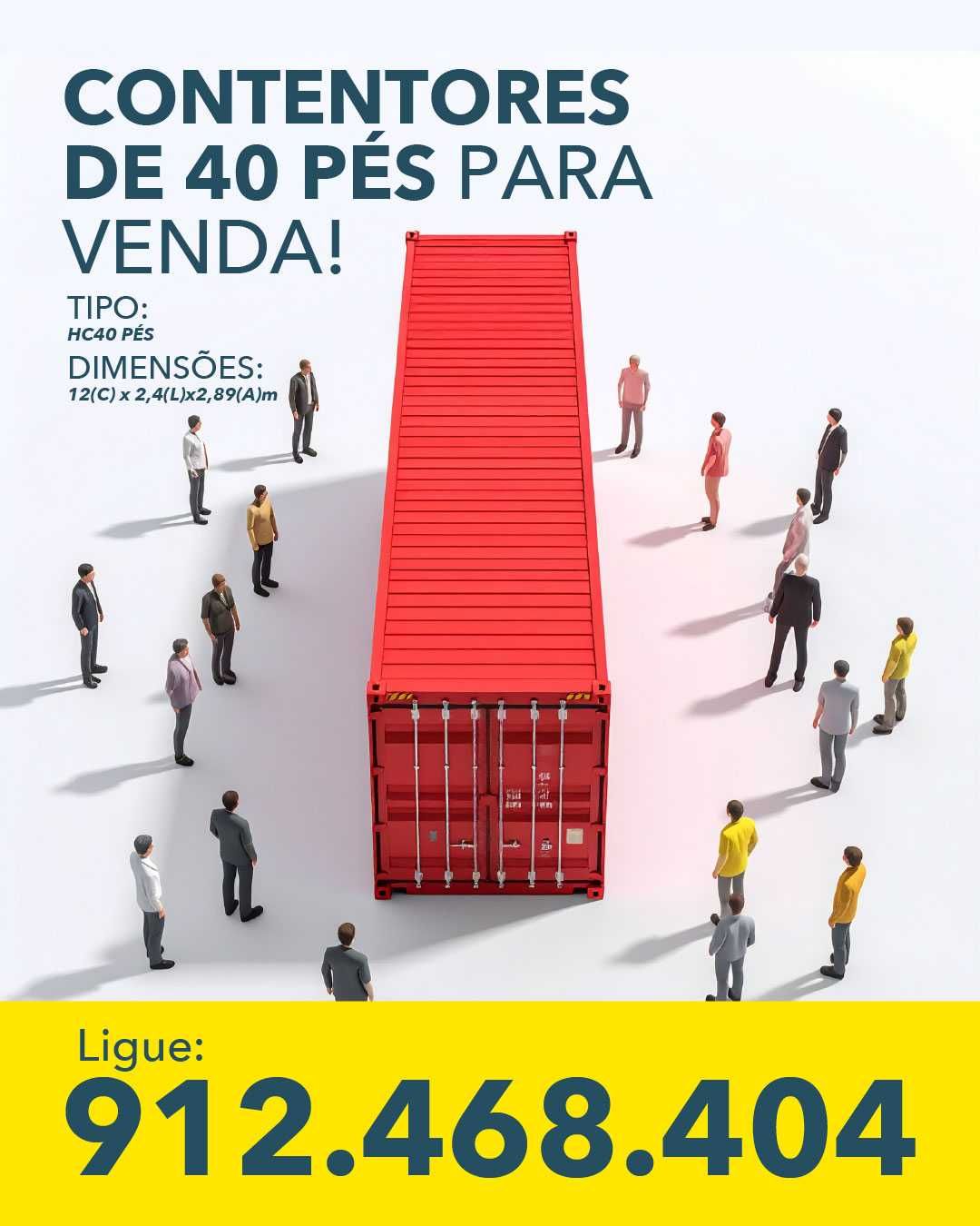 Contentores Marítimos 40 Pés HC