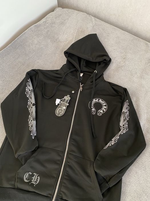 Зип худи Chrome Hearts черное