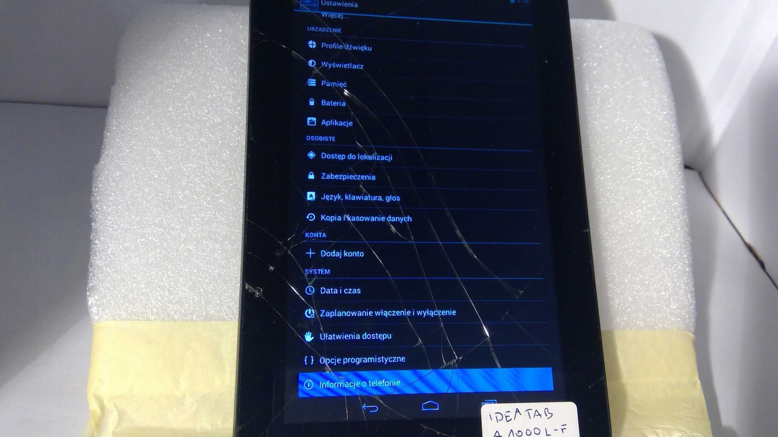 Tablet Lenovo ideatab A1000L-F 7" nr1082