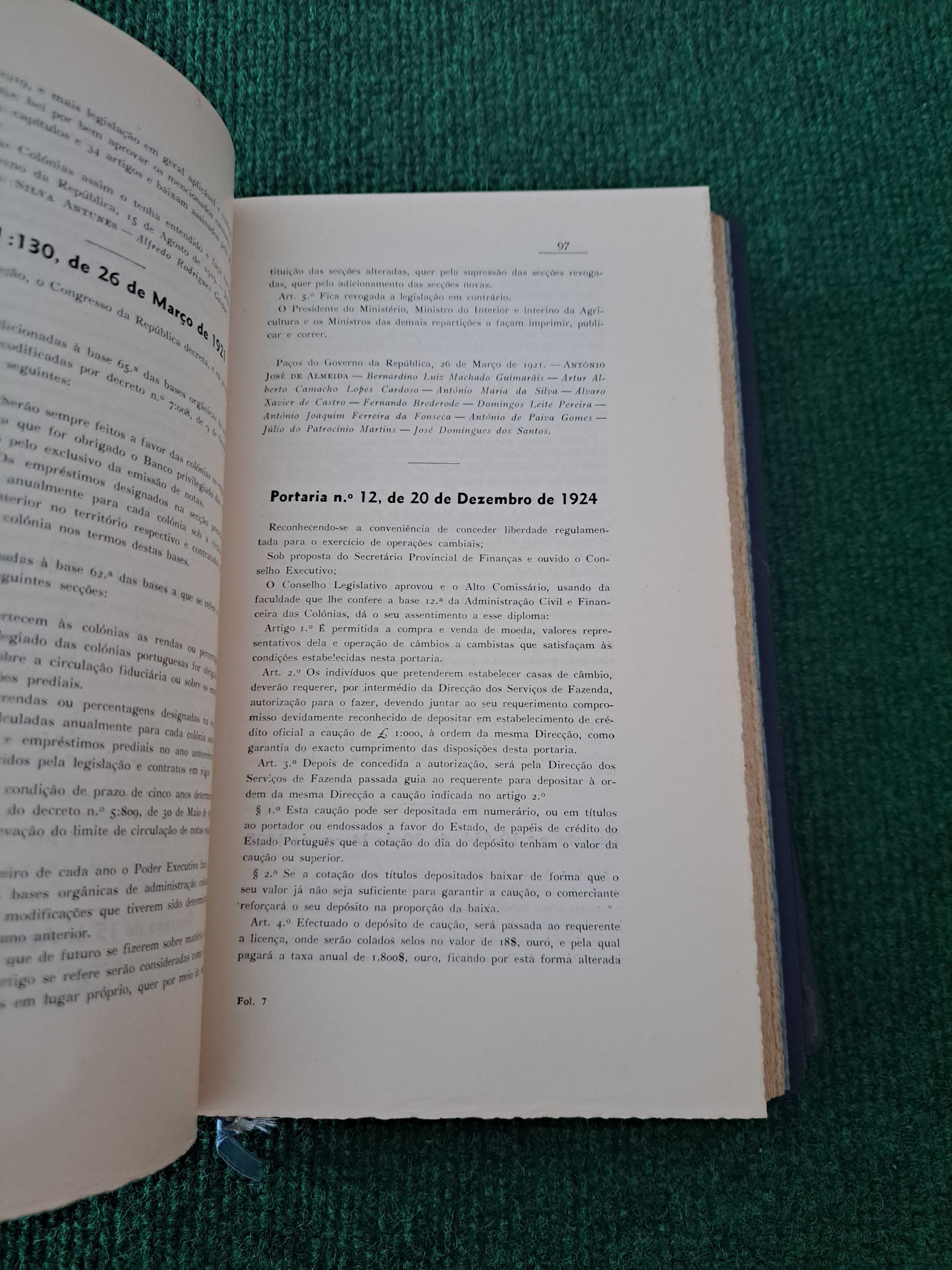 Legislação sobre regime bancário - Moçambique - J. Venâncio Leão