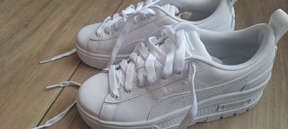 Damskie Buty Puma Mayze Wedge Wns Puma White – Biały roz 38,5