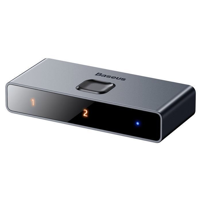 Splitter HDMI Baseus Dwukierunkowy Switcher 2x HDMI 4K/30 Hz Szary