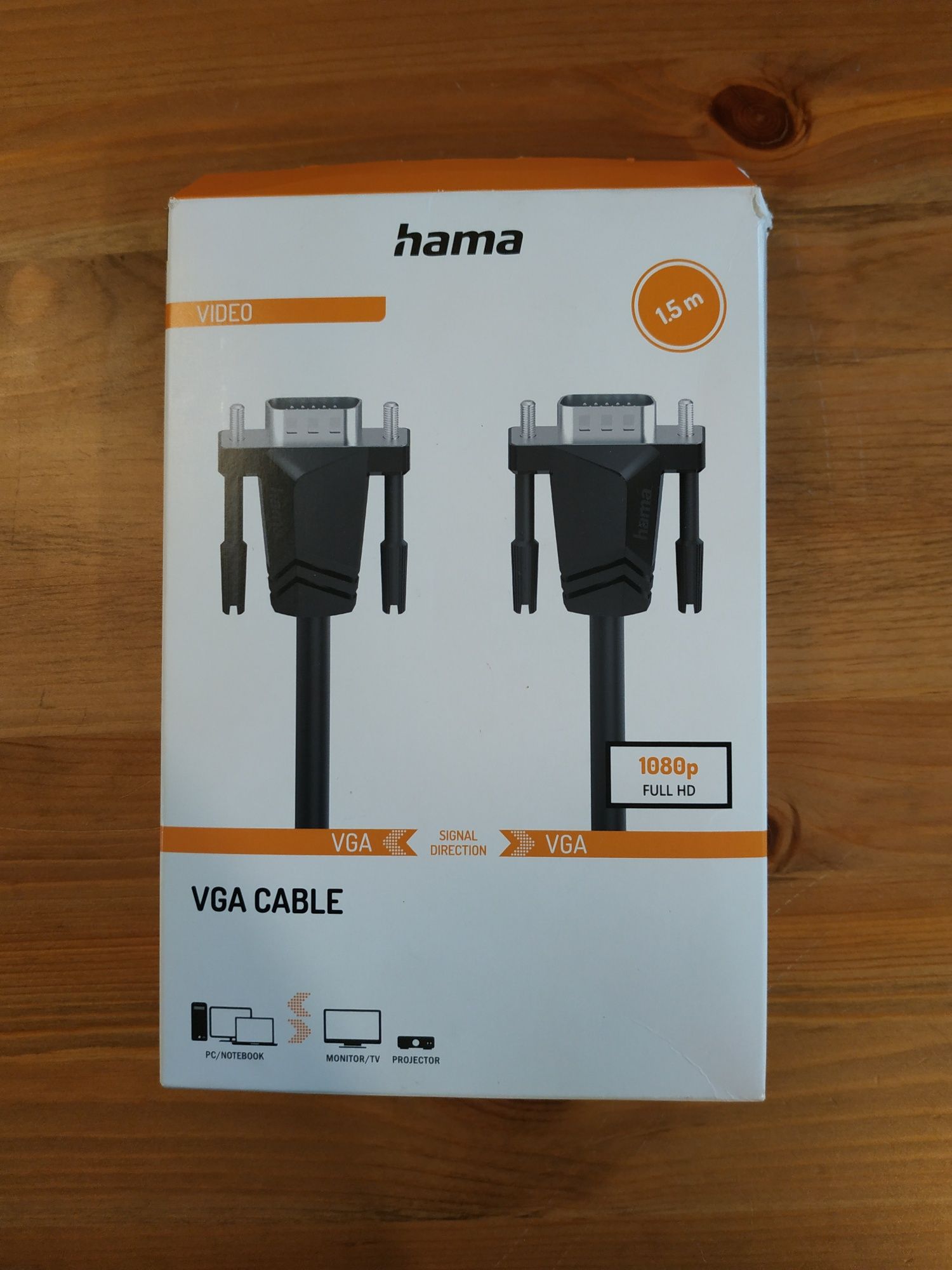 Kabel VGA do monitora, telewizora, etc.