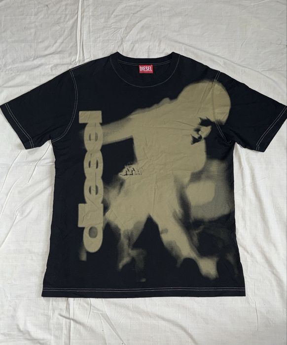 футболка Diesel T-Just-N13 с выцветшим принтом