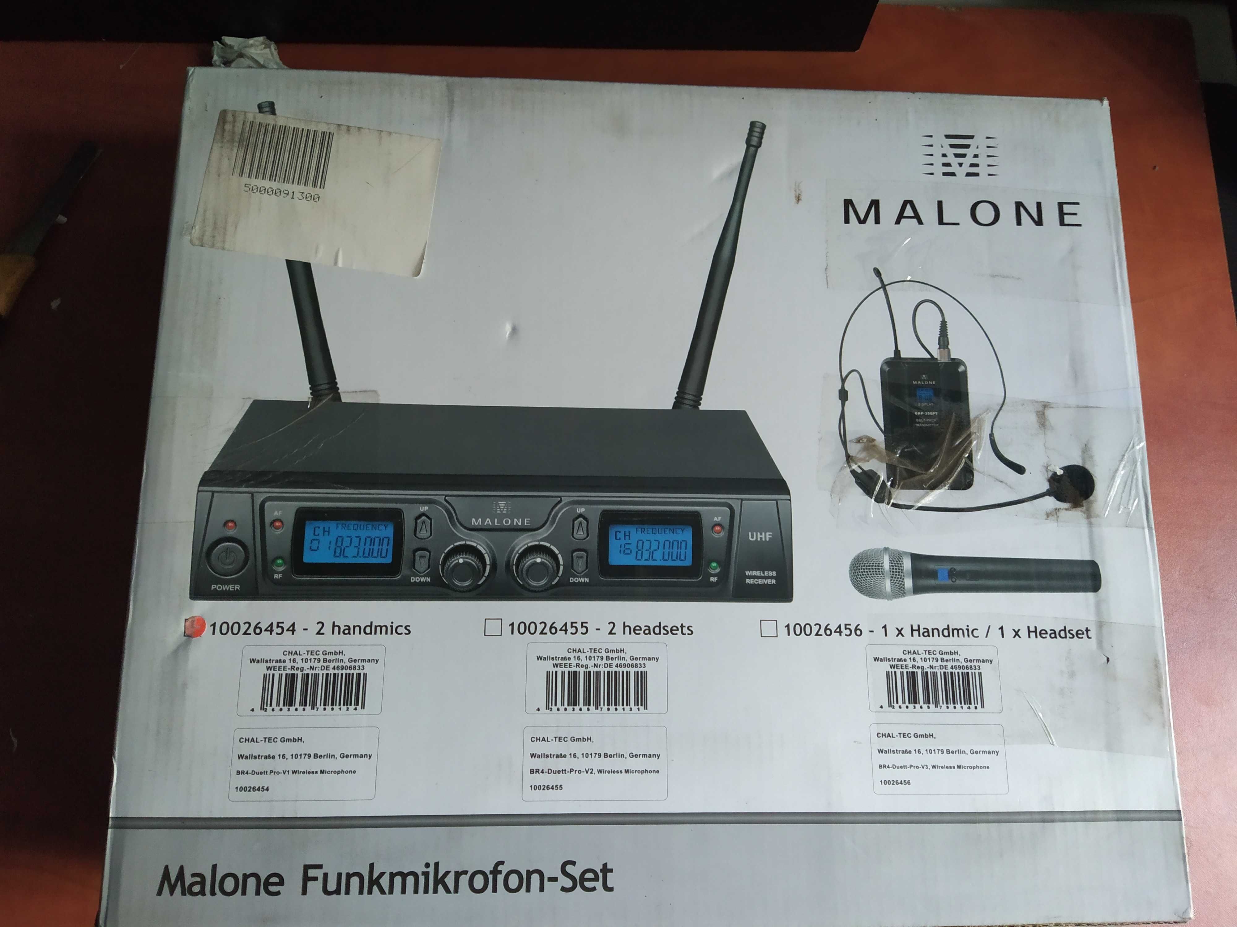 Nowy Zestaw Mikrofonów Bezprzewodowych MALONE plus drugi Gratis