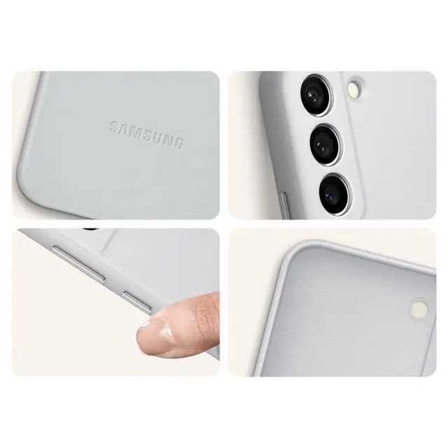 Чехол для Samsung s22 Plus Leather Cover (Light Gray)