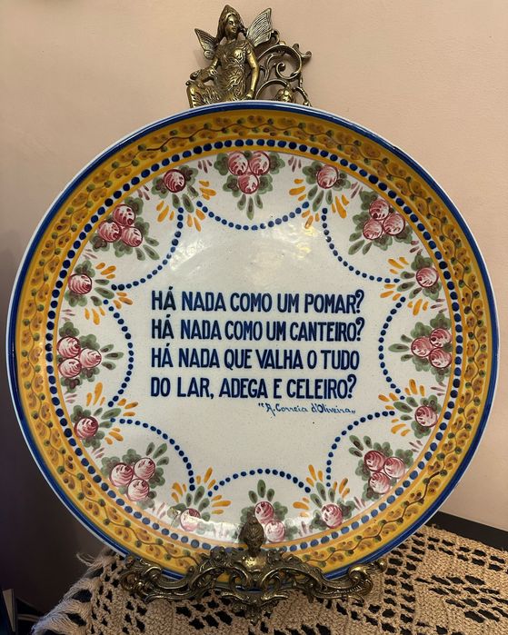 Pratão em faiança CAVACO com 39cm