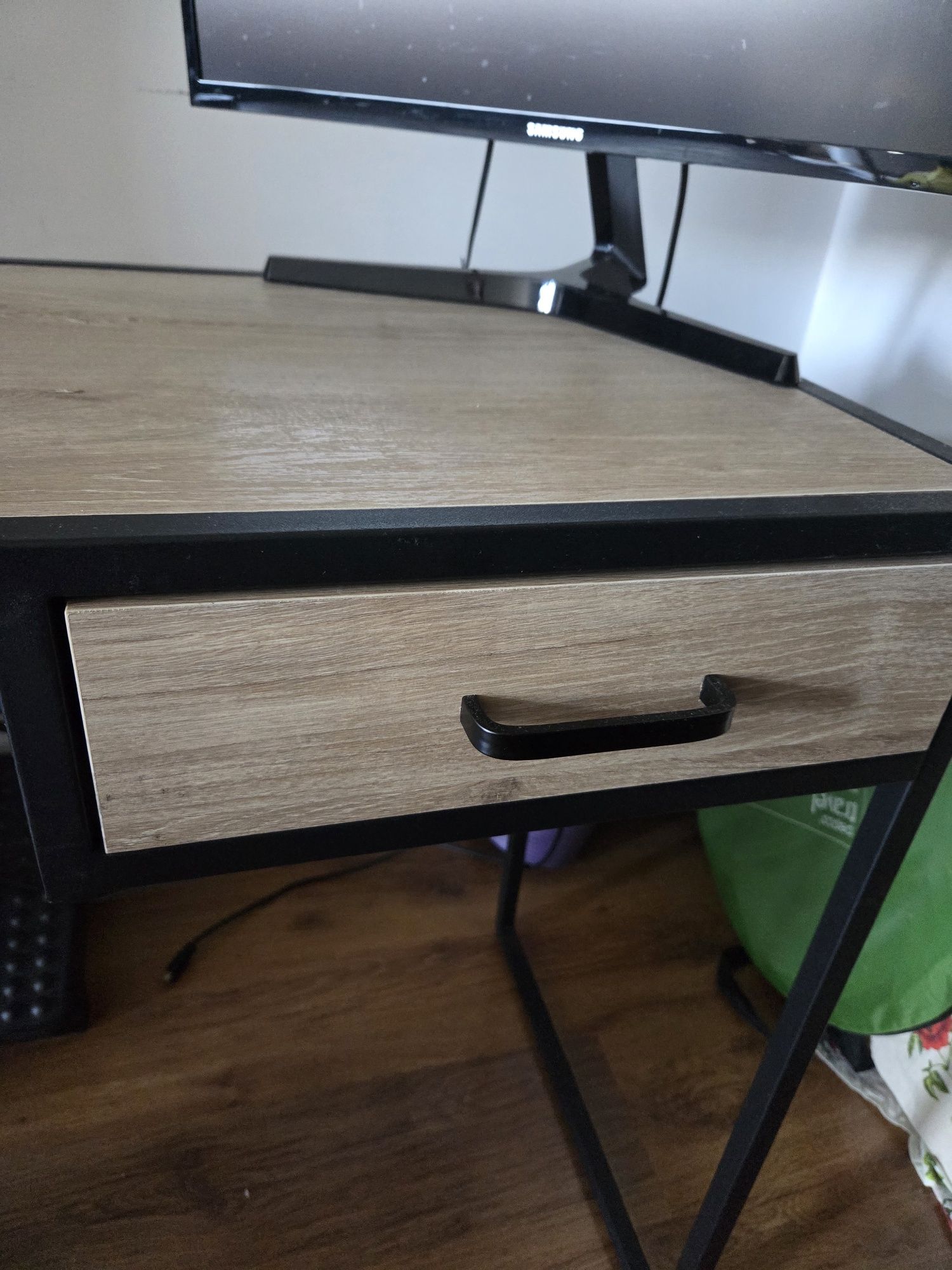 Biurko dąb industrialne loftowe 110x45
