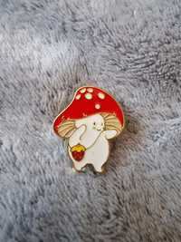Broszka pins przypinka pin muchomor grzyb mushroom