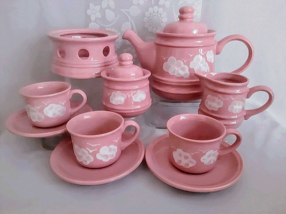 Солонка Буды Сервиз Барановка Спецовницы Дулево, штоф икорница