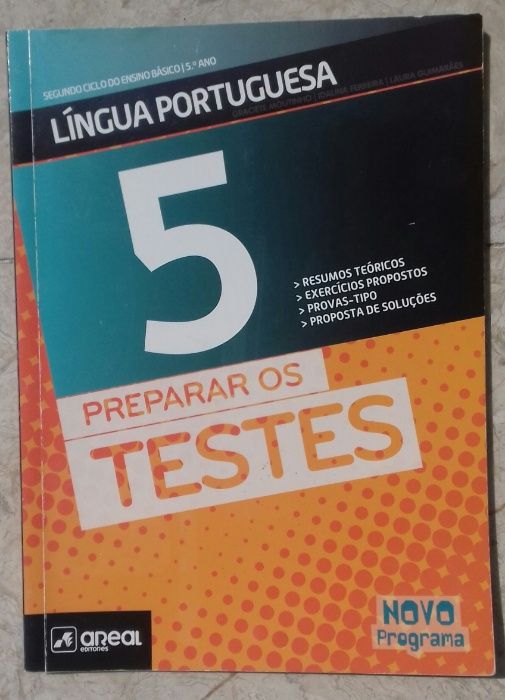 Livro " Preparar os testes 5" Lingua Portuguesa