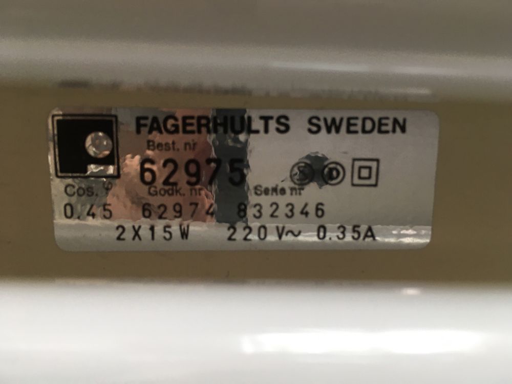 Fagerhults Lucifer design Tom Ahlström & Hans Ehric lampa vintage 70s