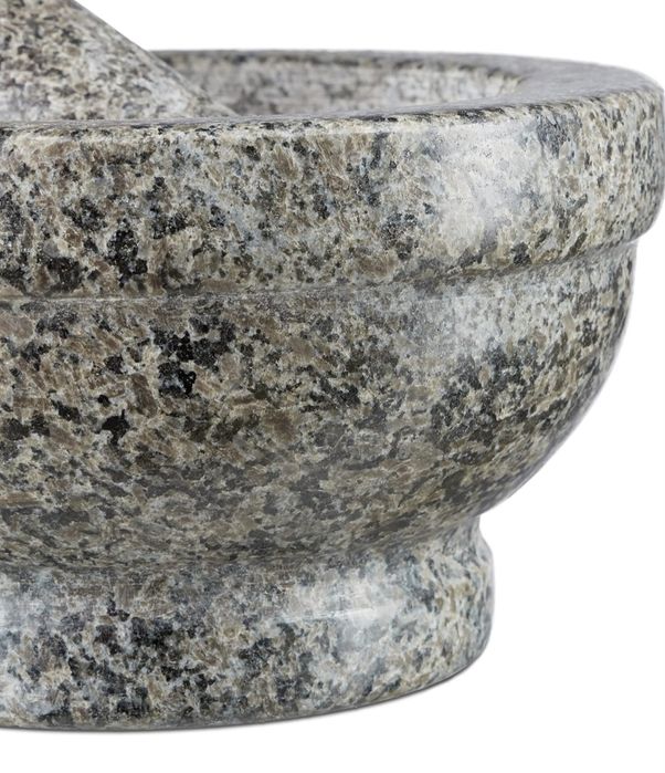 Relaxdays Moździerz, Granit, Szary, 17 cm