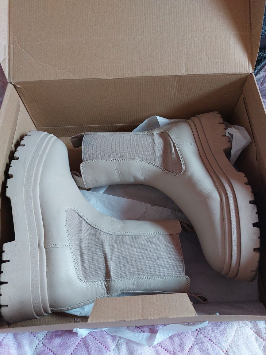 Buty skóra naturalna ZARA