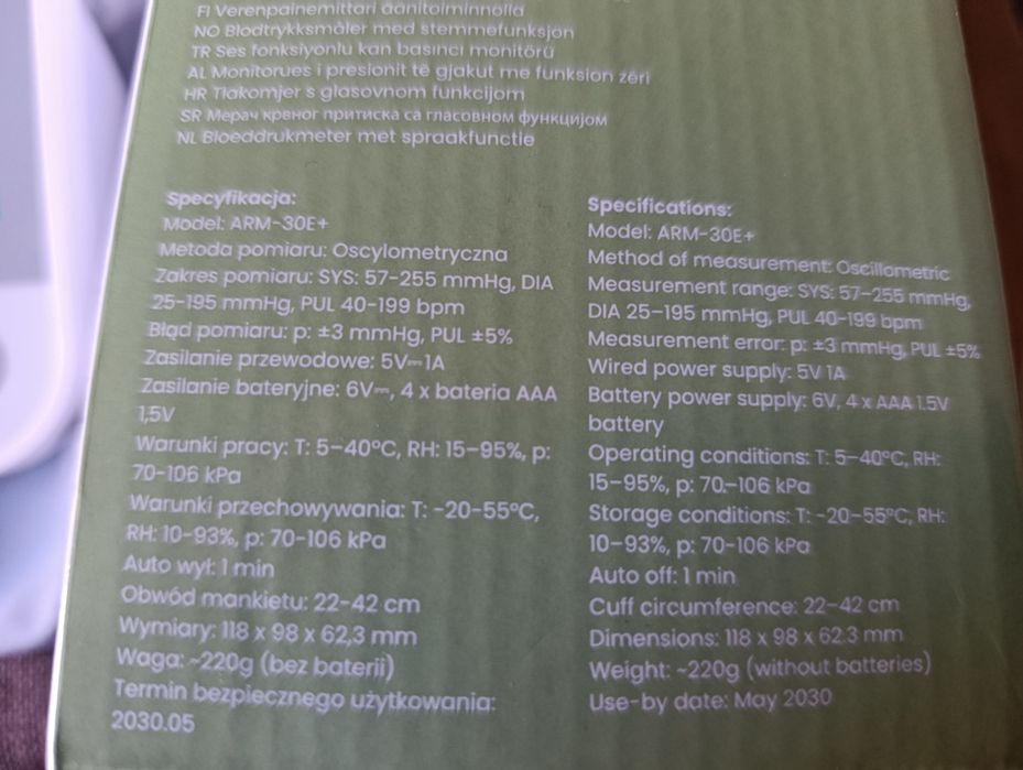 Nowy ciśnieniomierz z funkcją głosową