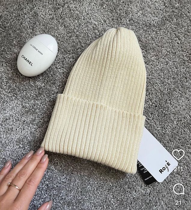 Шапка біні з шерсті мериноса