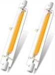 2 Packs Lâmpadas R7S 118mm LED COB 220-240V Natural White–Deep Dimming