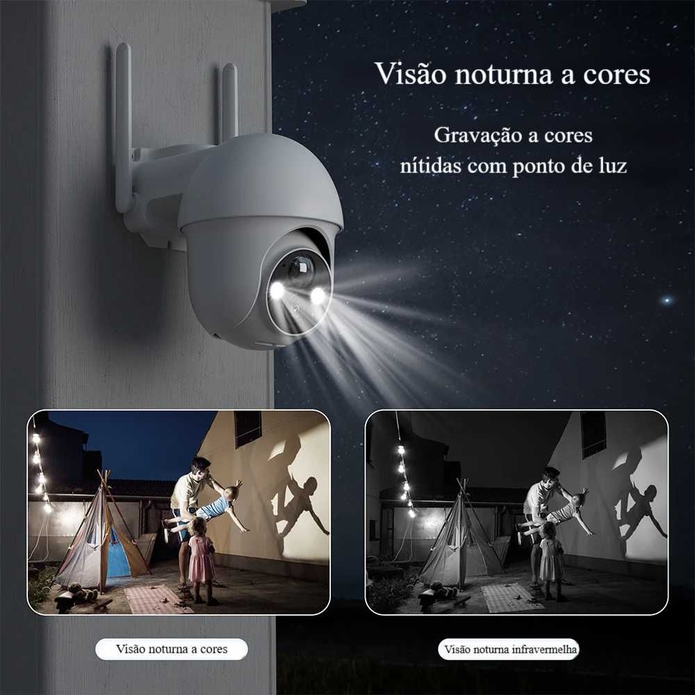 Câmara WiFi 3MP * c/ Bateria * Solar * Visão Noturna * Áudio