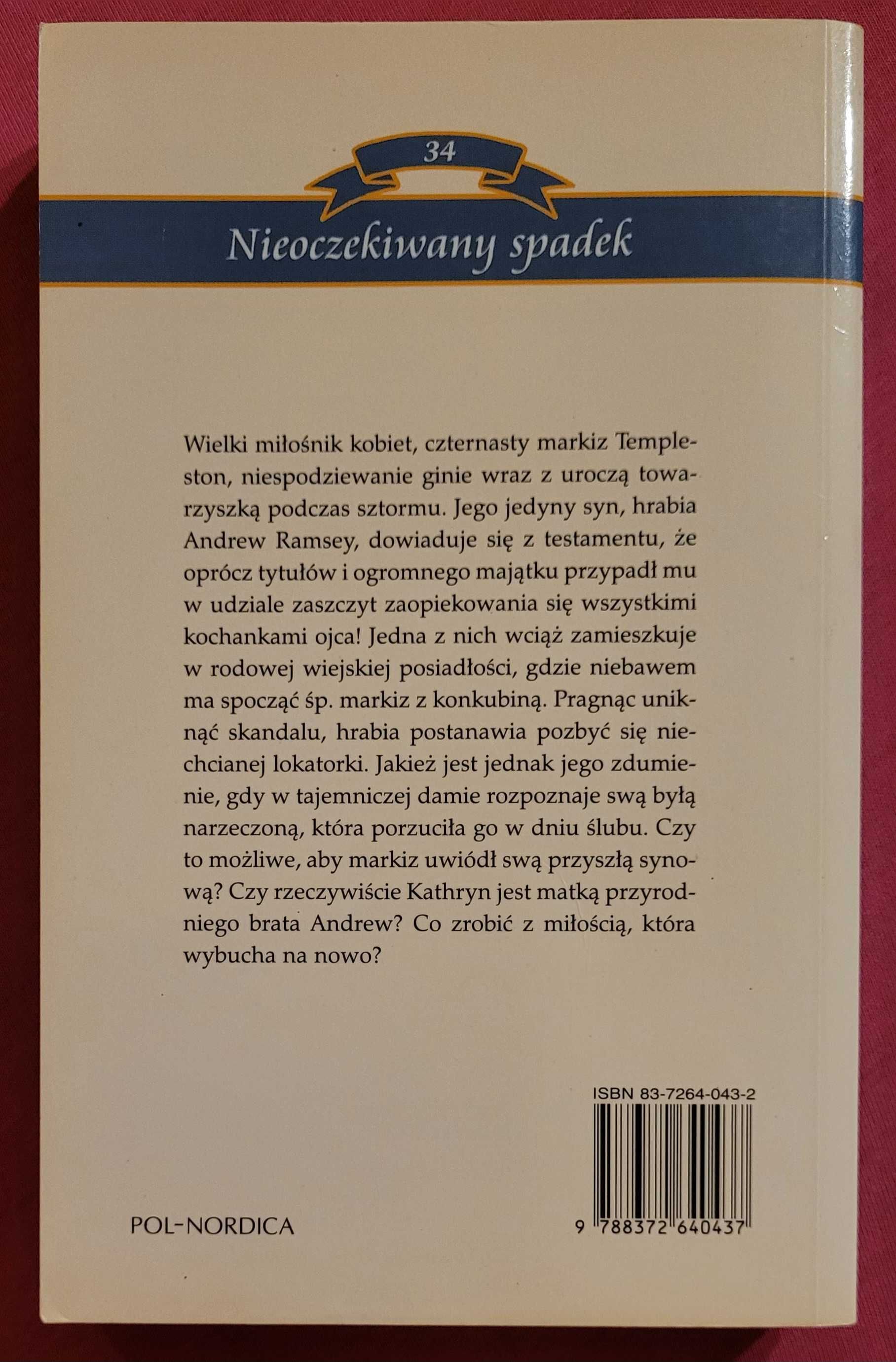 Romans his. "NIEOCZEKIWANY SPADEK" autorki Rebecca Hagan Lee RSL nr 34