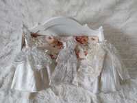 Suknie sukienki ślubne dla lalek Barbie vintage biała sukienka koronka