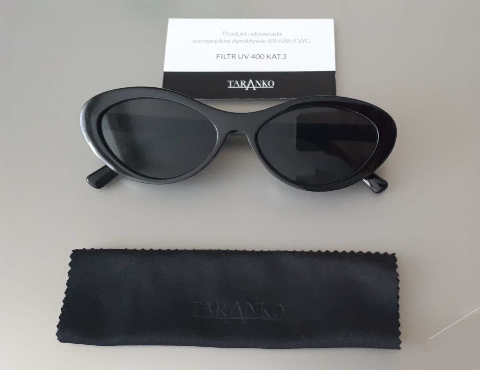 Okulary przeciwsłoneczne Taranko z etui nowe, filtr UV 400 kat. 3