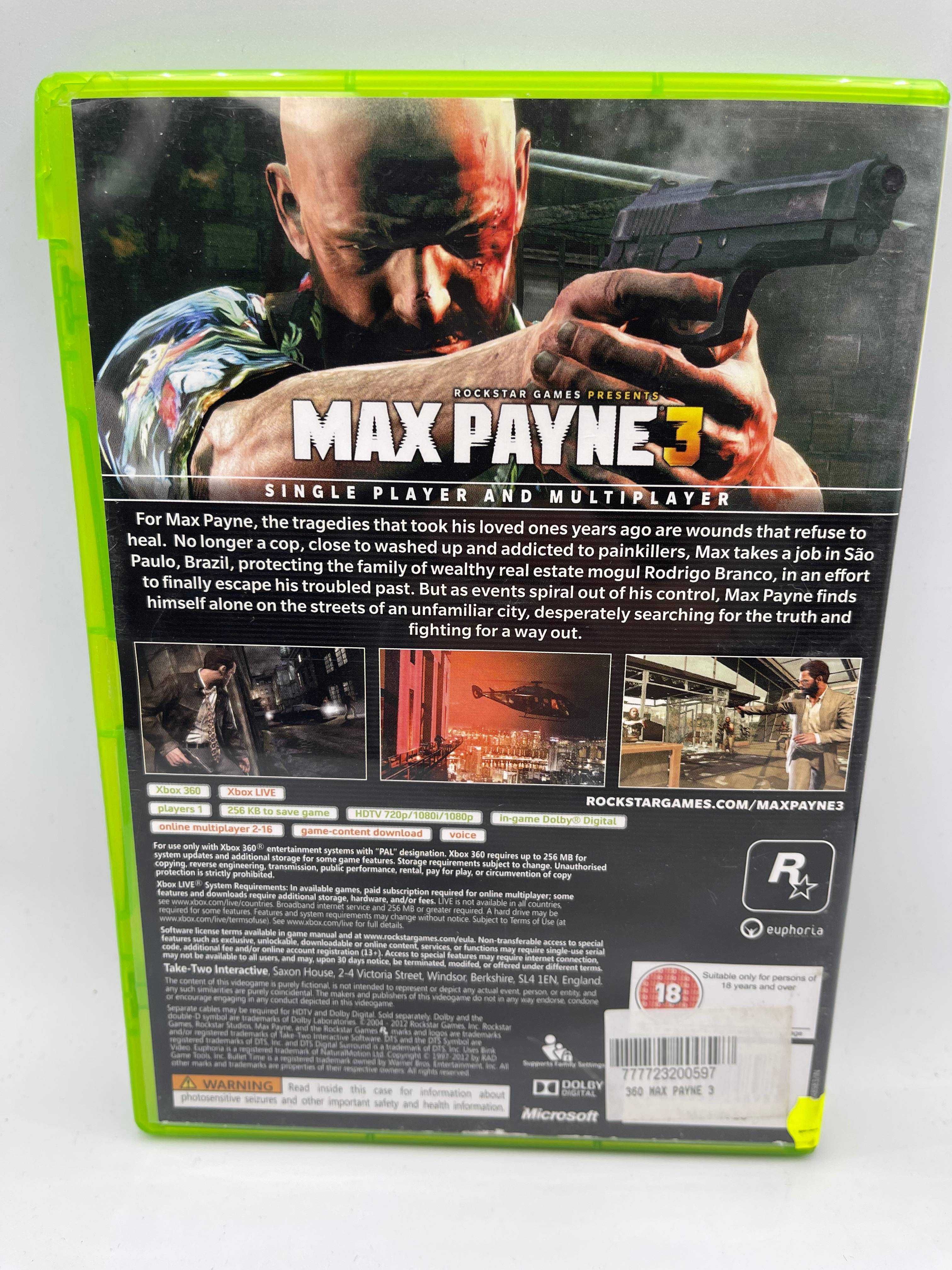 Max Payne 3 Xbox 360