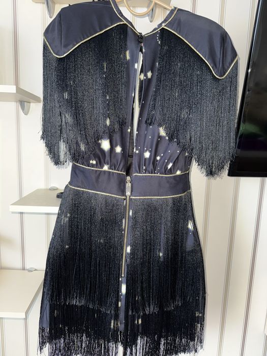 Вечірня сукня в зірках і бахромою Elisabetta Franchi