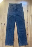 Szerokie czarne jeansy Sinsay 38