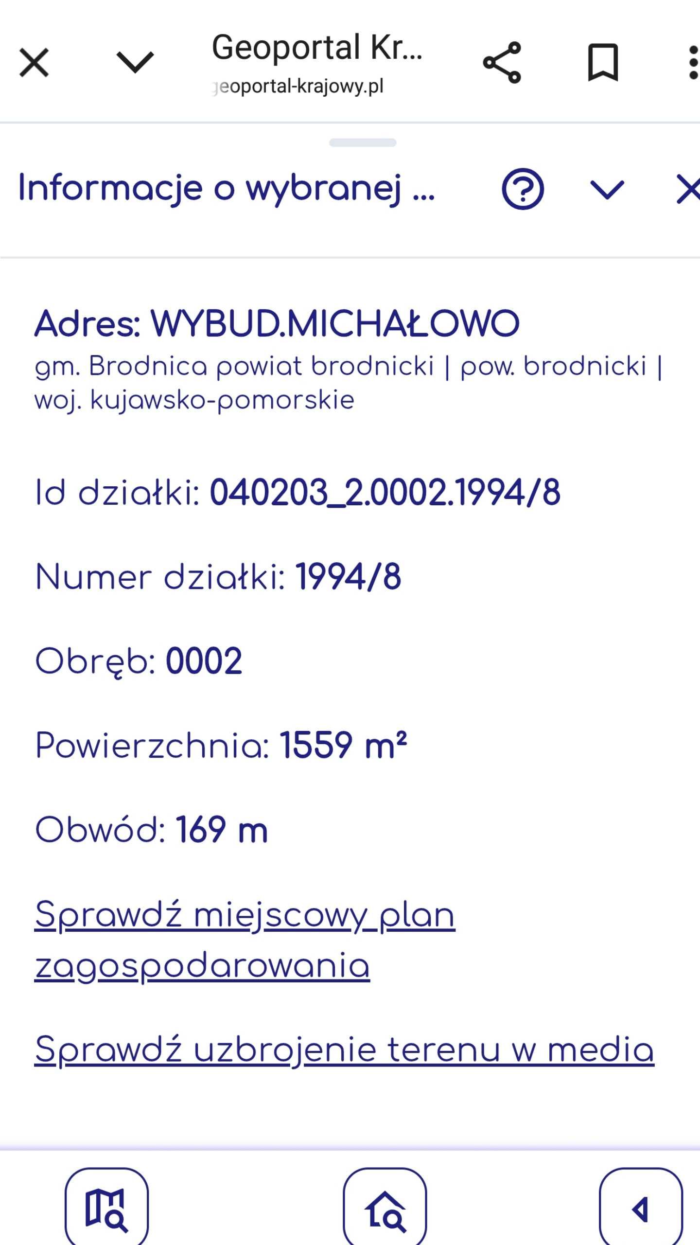 Działka budowlana 15,59 ar ul.michałowska