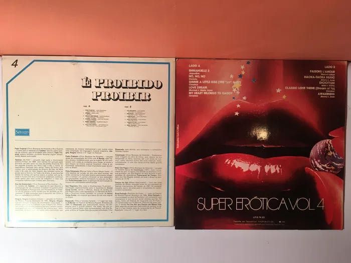 MÚSICA ERÓTICA - 5 LP  - anos 70