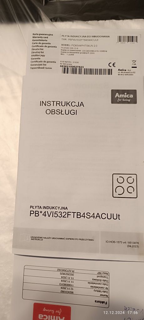 Płyta indukcyjna Amica PID6544PHTS4UN 2.0
PID6544PHTS4UN 2.0