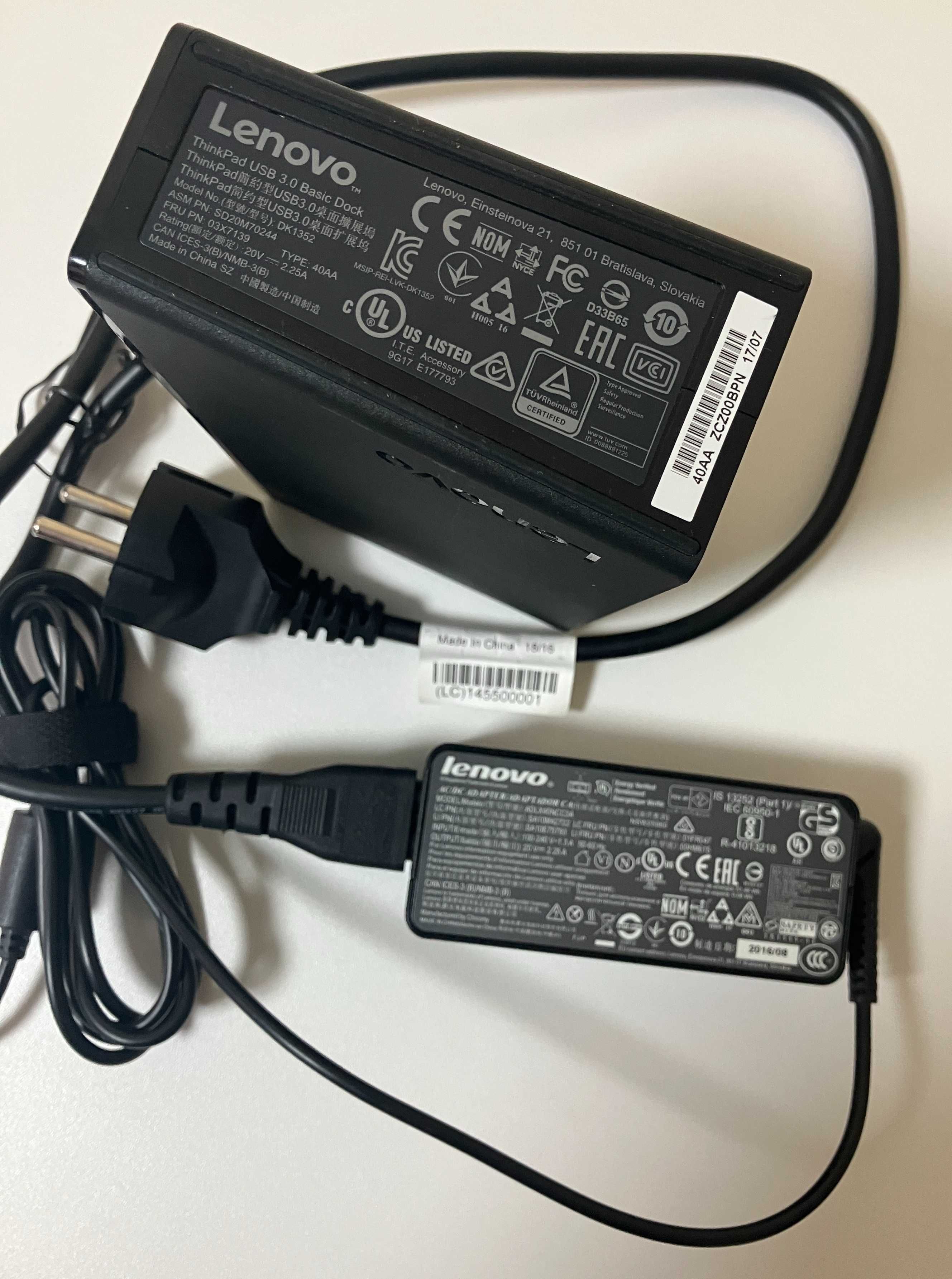 Stacja Lenovo dokująca ThinkPad Basic USB 3.0 Dock + zasilacz