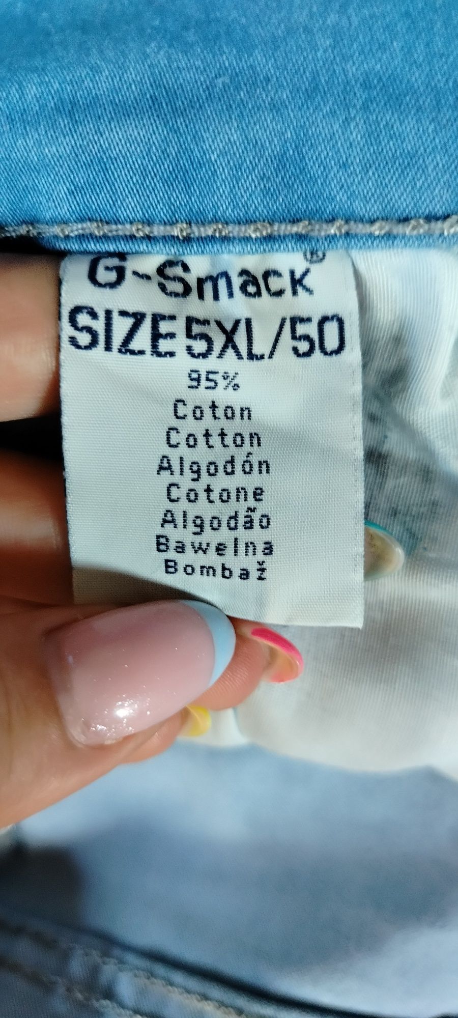 Ładne Duże Rybaczki Dżinsowe Nowe z metką elastyczne 5XL