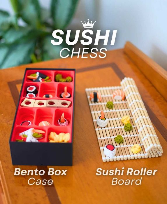 Sushi Chess – zestaw do gry w szachy w stylu sushi