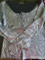 Sweter czatny srebro 36/38