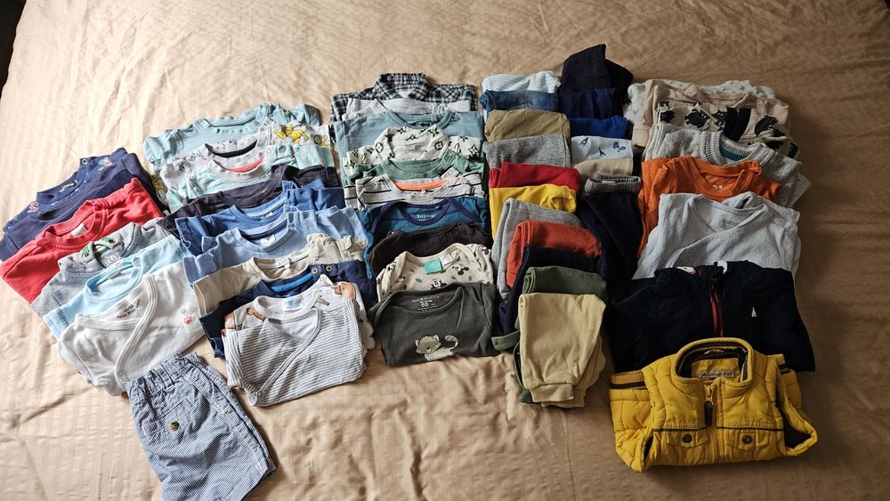 Zestaw ubranek r 62/68 i 68 chłopiec stan bd