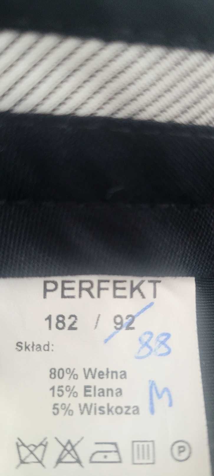 Czarny garnitur jak nowy na wzrost 175cm