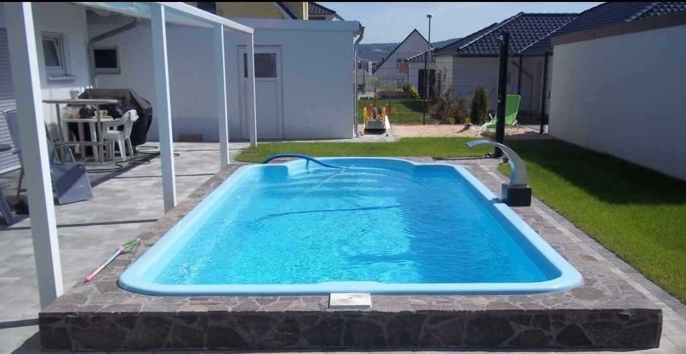 Basen ogrodowy basen poliestrowy model rzymski oświetlenie LED 820x320